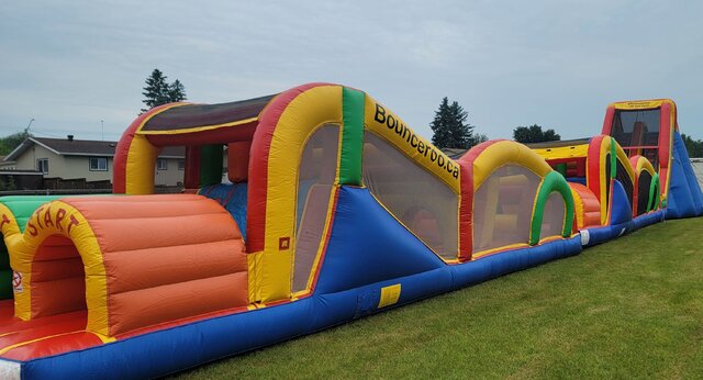 Our biggest inflatable obstacle course