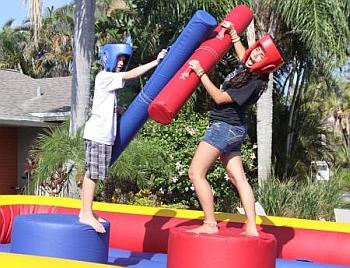 Inflatable Joust Game rental from bounceroo.ca
