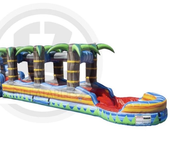 TROPICAL FIREBLAST SLIP & SLIDE WITH SPLASH POOL