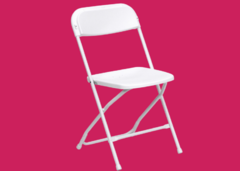 WHITE FOLDING CHAIR RENTAL