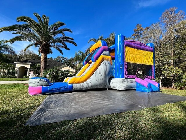 Majestic Bounce House with Slide Combo (Wet & Dry)