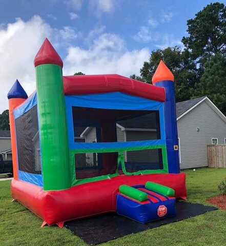 Rainbow Castle Bouncer | Bouncer World SC | Sumter, SC