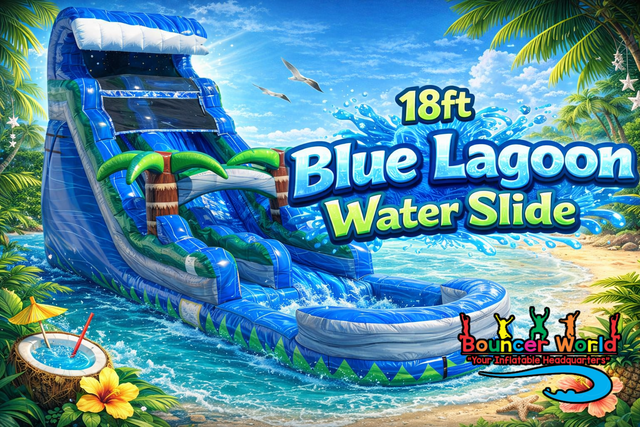 18FT BLUE LAGOON SLIDE WITH POOL