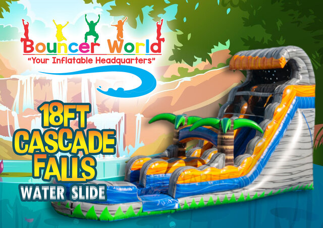18FT CASCADE FALLS SLIDE WITH POOL