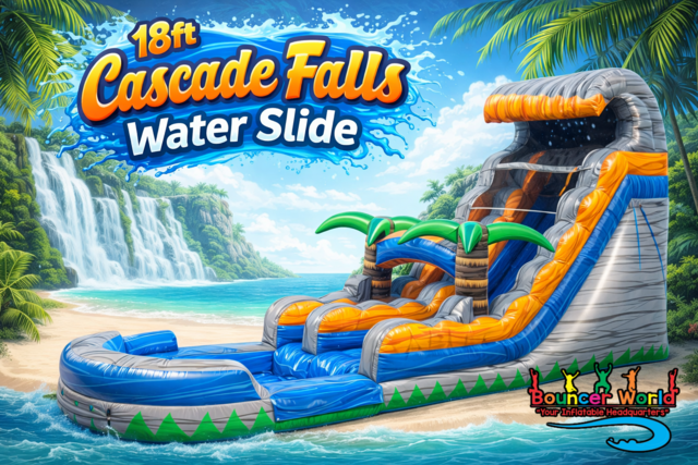 18FT CASCADE FALLS SLIDE WITH POOL