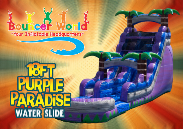 18FT PURPLE PARADISE SLIDE WITH POOL