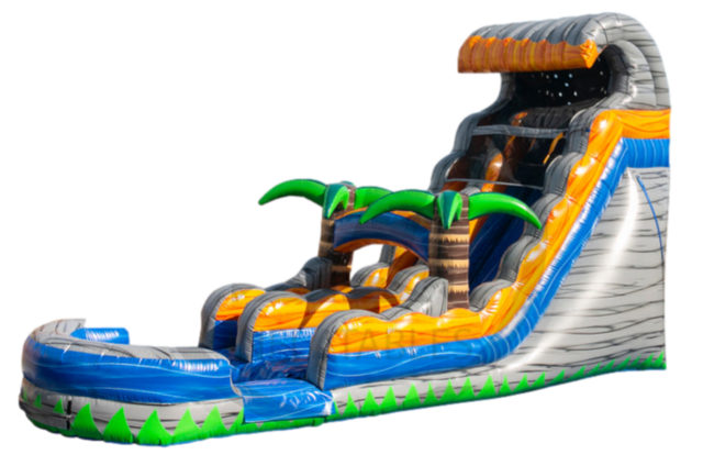 18FT CASCADE FALLS SLIDE WITH POOL