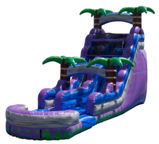 18FT PURPLE PARADISE SLIDE WITH POOL