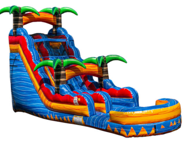 18FT TROPICAL INFERNO SLIDE WITH POOL