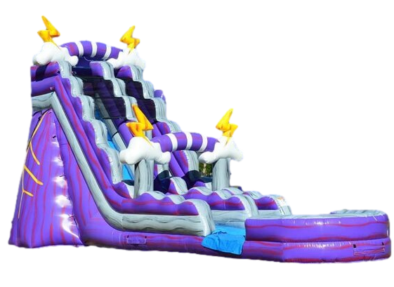 20FT PURPLE THUNDER SLIDE W/ POOL