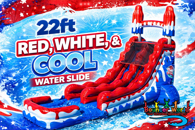 22FT RED WHITE AND COOL POPSICLE WATER SLIDE