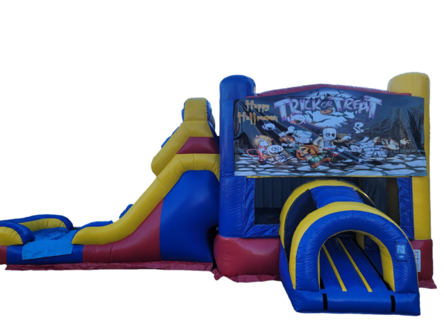 HAPPY HALLOWEEN TRICK OR TREAT BACKYARD BOUNCE SLIDE COMBO