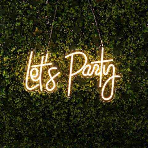 LED LET'S PARTY NEON LIGHT SIGN