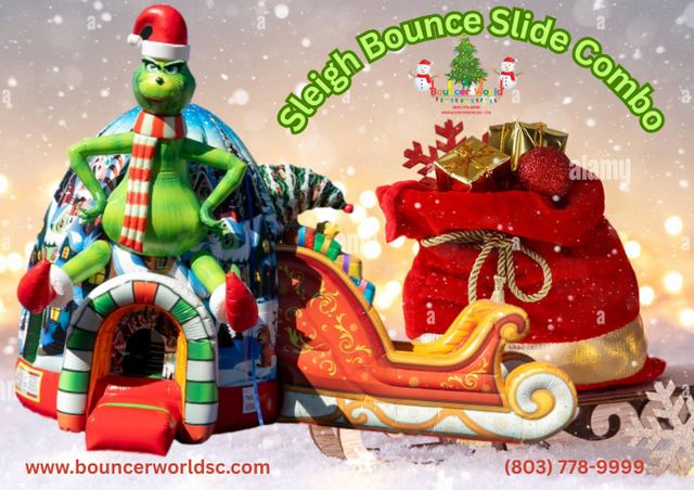 SLEIGH CHRISTMAS BOUNCE SLIDE COMBO