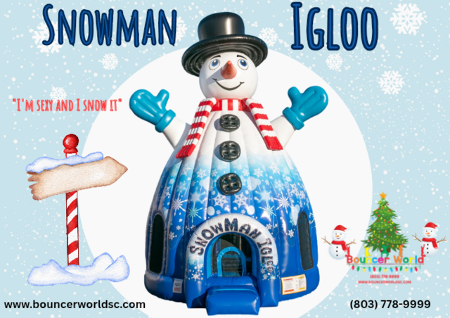 SNOWMAN IGLOO BOUNCE HOUSE