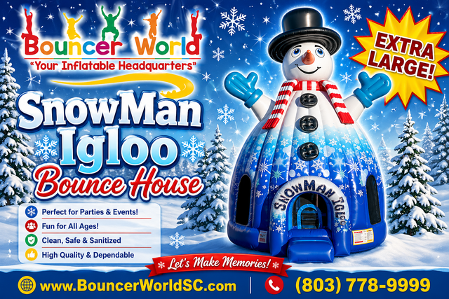 SNOWMAN IGLOO BOUNCE HOUSE