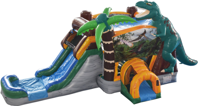 T-Rex Dinosaur Bounce House Slide Combo