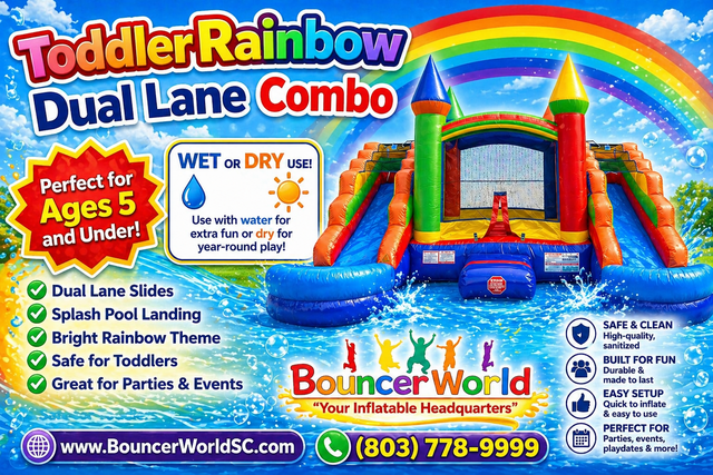 TODDLER RAINBOW DUAL LANE COMBO WET/DRY
