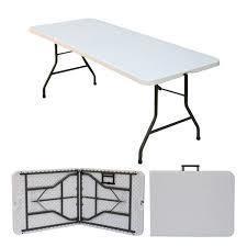 6' WHITE FOLDING TABLE