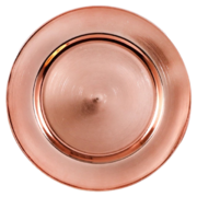 13" ROSE GOLD PLASTIC CHARGER PLATES