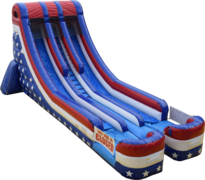 20' STARS AND STRIPES DUAL LANE SLIDE WET/DRY