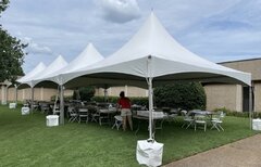 20' x 80' HIGH PEAK TENT PACKAGE<br><font color = blue>INCLUDES 20 TABLES & 160 CHAIRS</font>