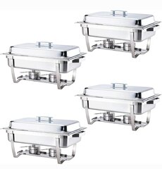 CHAFING DISH - STAINLESS STEEL<br><font color = blue>Set of 4</font>
