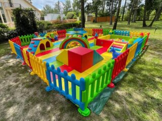 TODDLER RAINBOW PLAYCENTER<font color='blue'><br>INCLUDES TODDLER MINI CASTLE</font><br><font color='red'>🗣 FOR AGES 5 & UNDER </font>