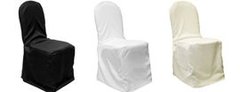 Chair Covers - Polyester - Black, White, and Ivory Only Chair Covers - Polyester - Black, White, and Ivory Only