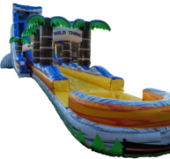 80' LONG WILD THING SLIDE W/ SLIP-N-SLIDE EXTENSION<br><font color =blue><strike>Orig. Price: $708</strike><br><font color =red>Equipped with LED Lights<font color =black>