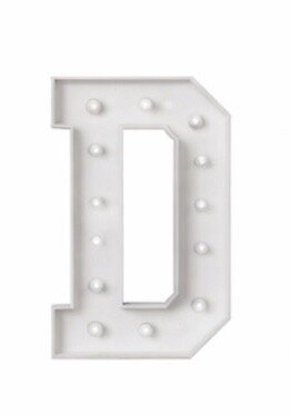 Marquee Letters D