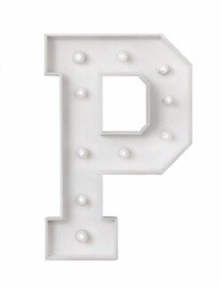 Marquee Letters P