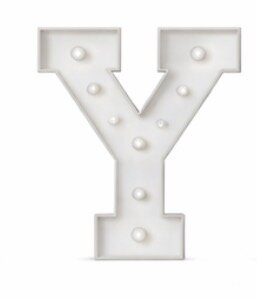 Marquee Letters Y