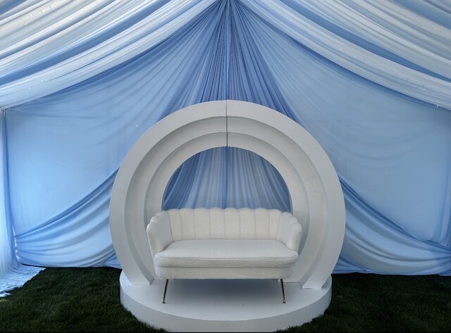 White Loveseat 