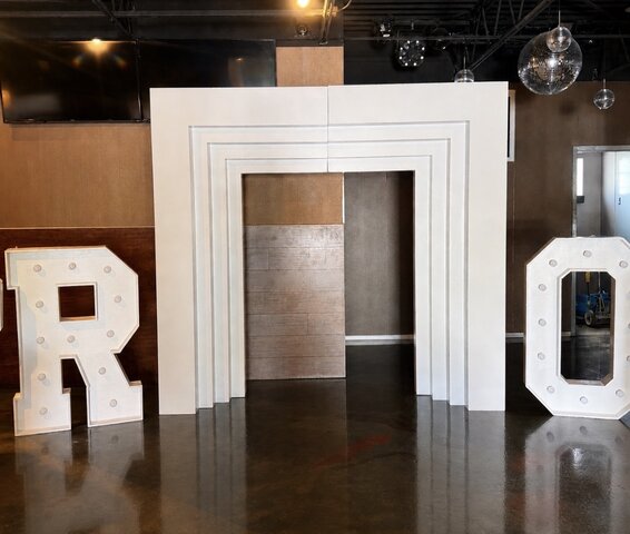 3D Layered Square Backdrop 
