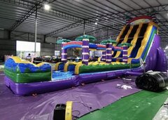 Picture of Purple Tropical Double lane Waterslide 25ft 