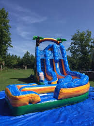 18ft Tropical Thunder Double Lane Waterslide