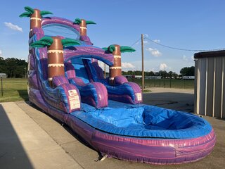 18ft Purple Splash Single Lane Waterslide