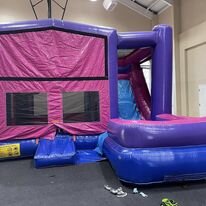 Pink & Purple Bounce House Combo