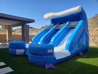  15ft "The Wave" Double Lane Waterslide