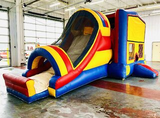 Red, Yellow, Blue Bounce House Combo