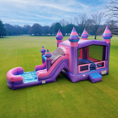 Pink & purple bounce house