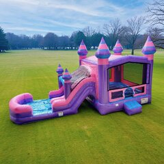 Pink & purple bounce house