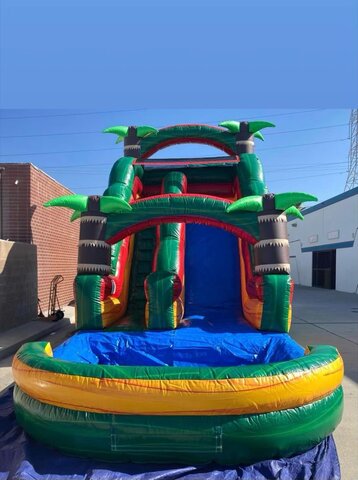 18' Wild Tropical Water Slide Rental | Bounce Universe Party Rentals ...