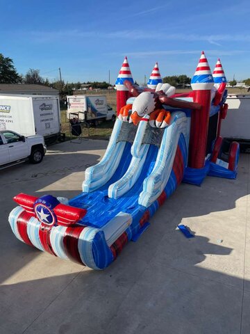 Bounce House with Double Lane Rental in Dallas TX by Bounce Universe 