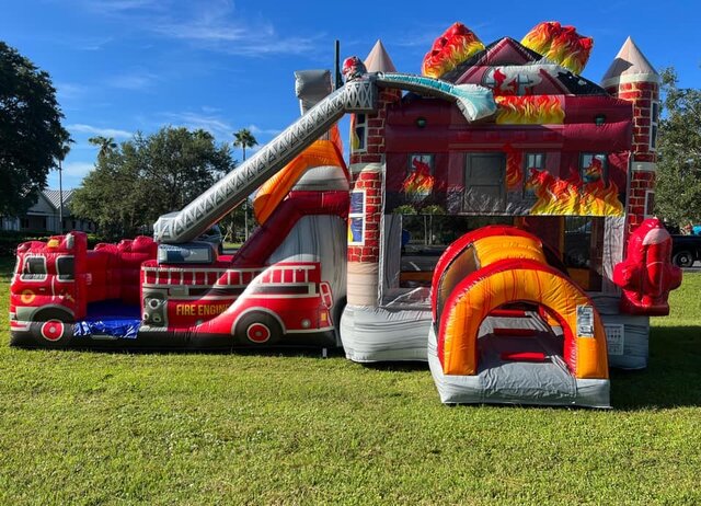 Firetruck Slide Bounce House Rental Rowlett TX