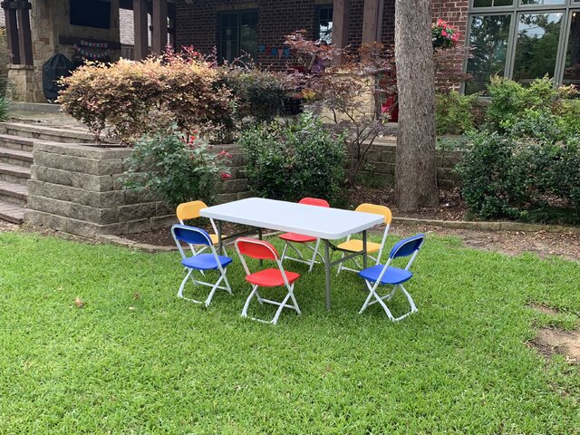 Kids table and chair rental Dallas TX