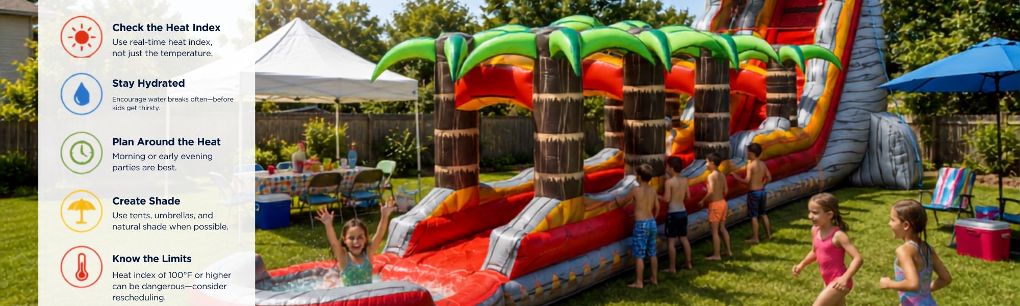 How Hot is Too Hot for Water Slide Party?