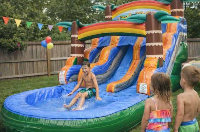 15ft Tiki Plunge Water Slide for Birthday Parties