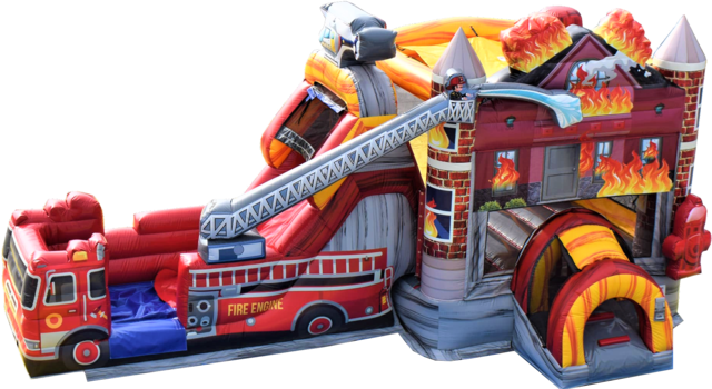 Firetruck Combo Bounce House 